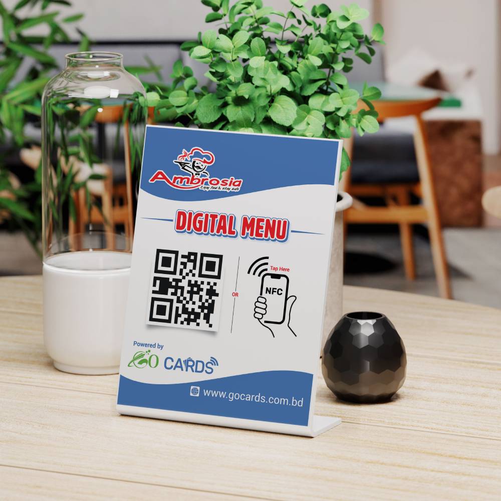 NFC Digital Menu Stands for Restaurant